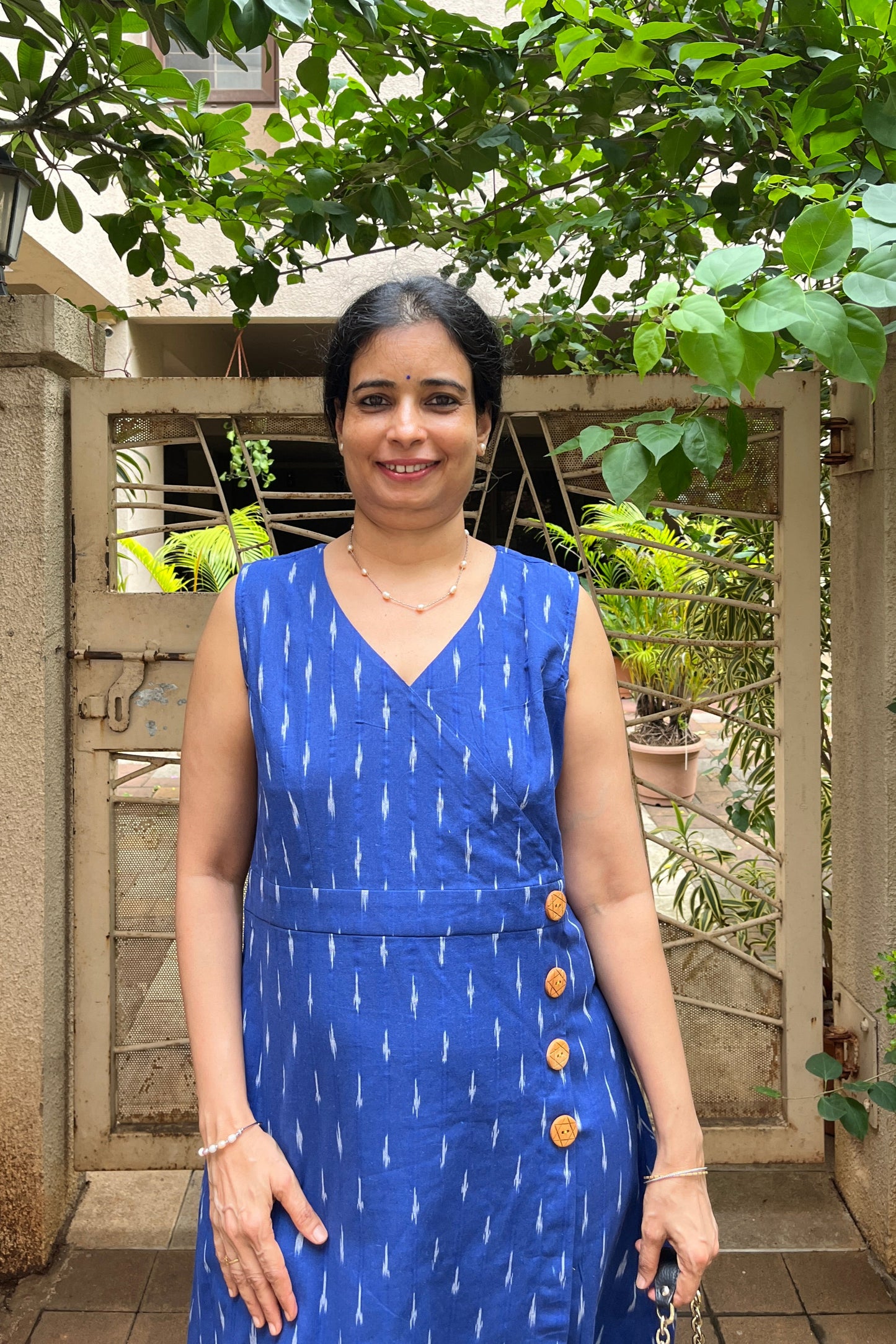 Jivika Ikkat Cotton Dress