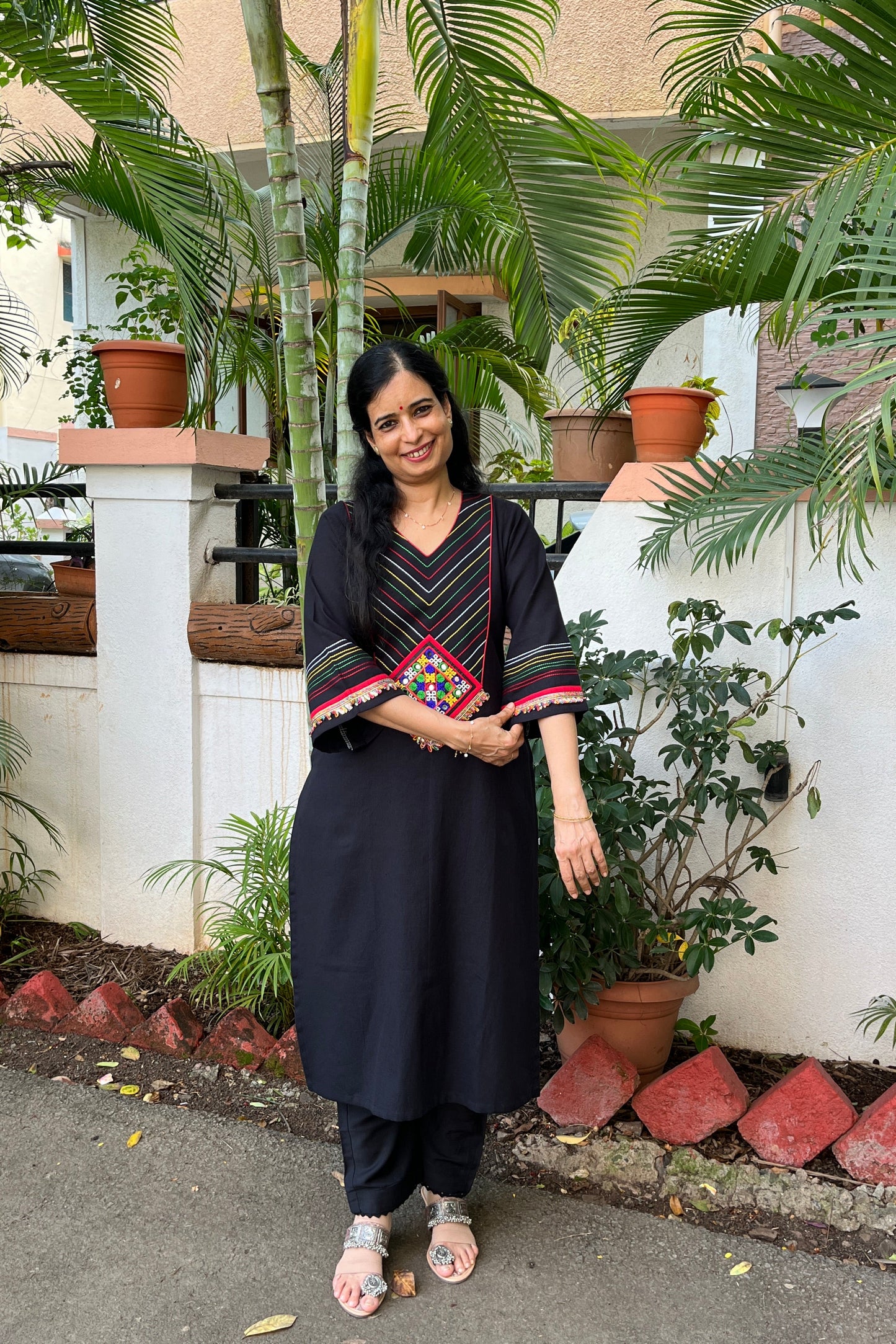 Akshita Patch Work Kurta Pant Set