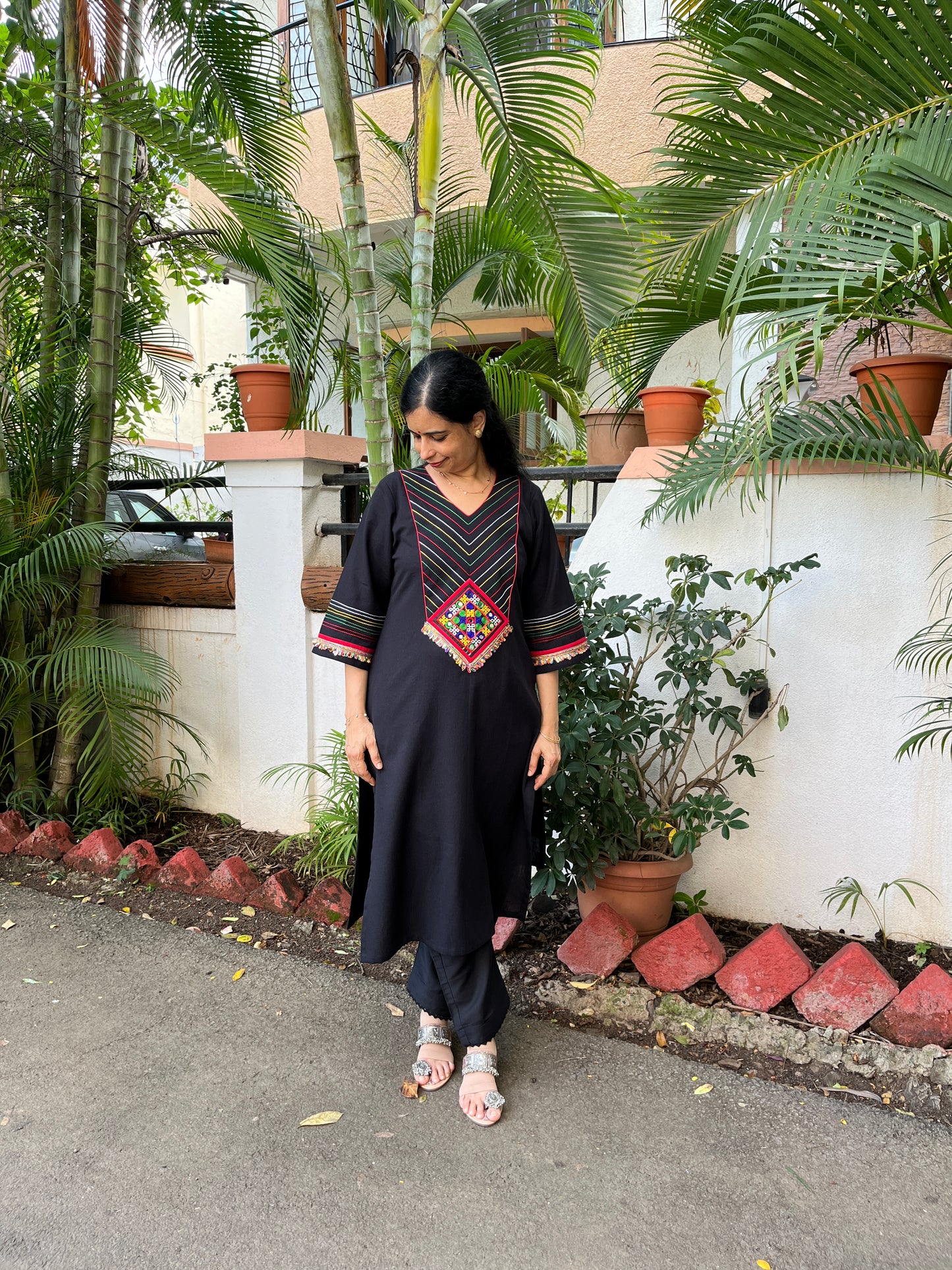 Akshita Patch Work Kurta Pant Set