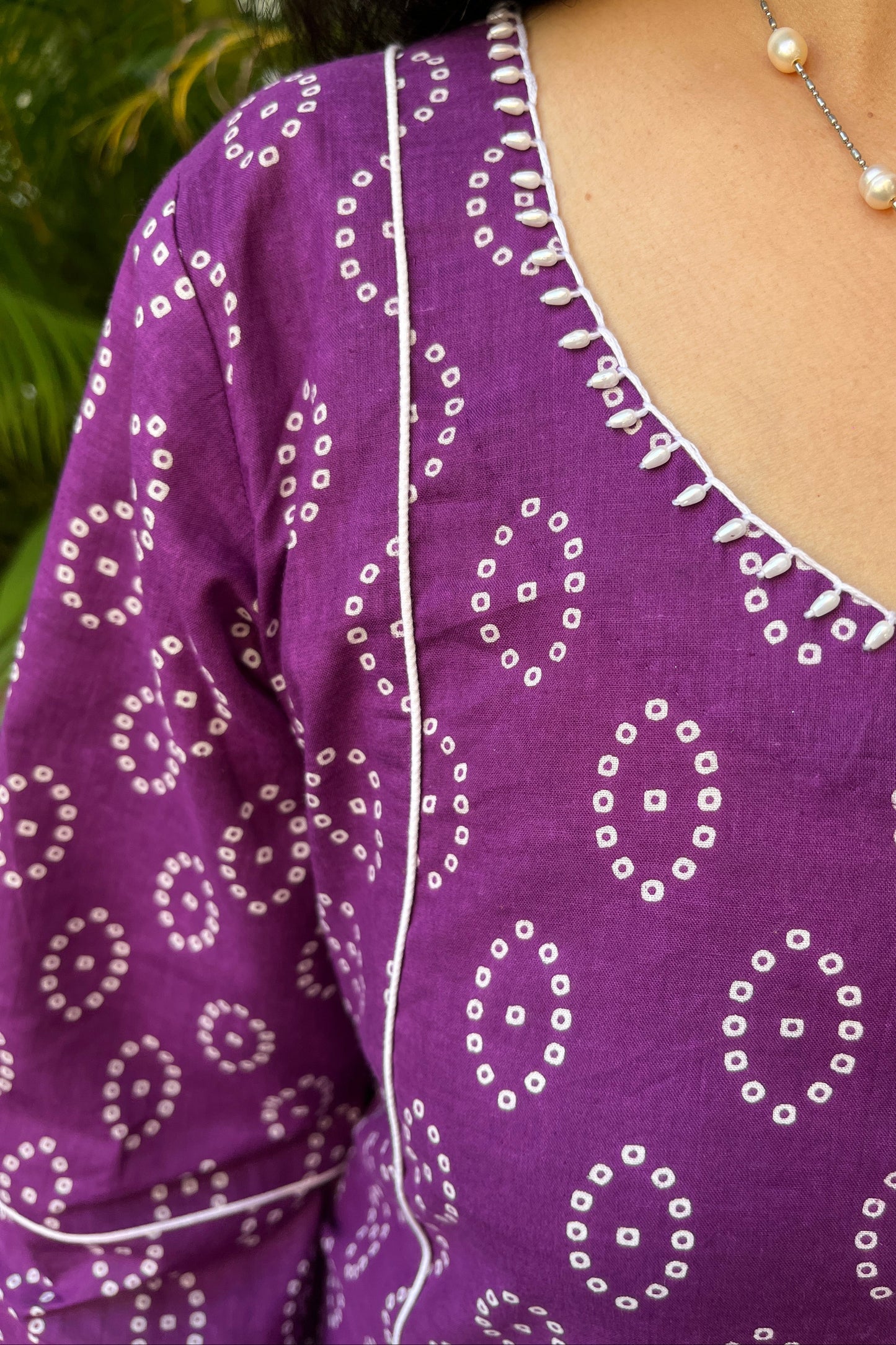 Shaila Purple Cotton Kali Dress