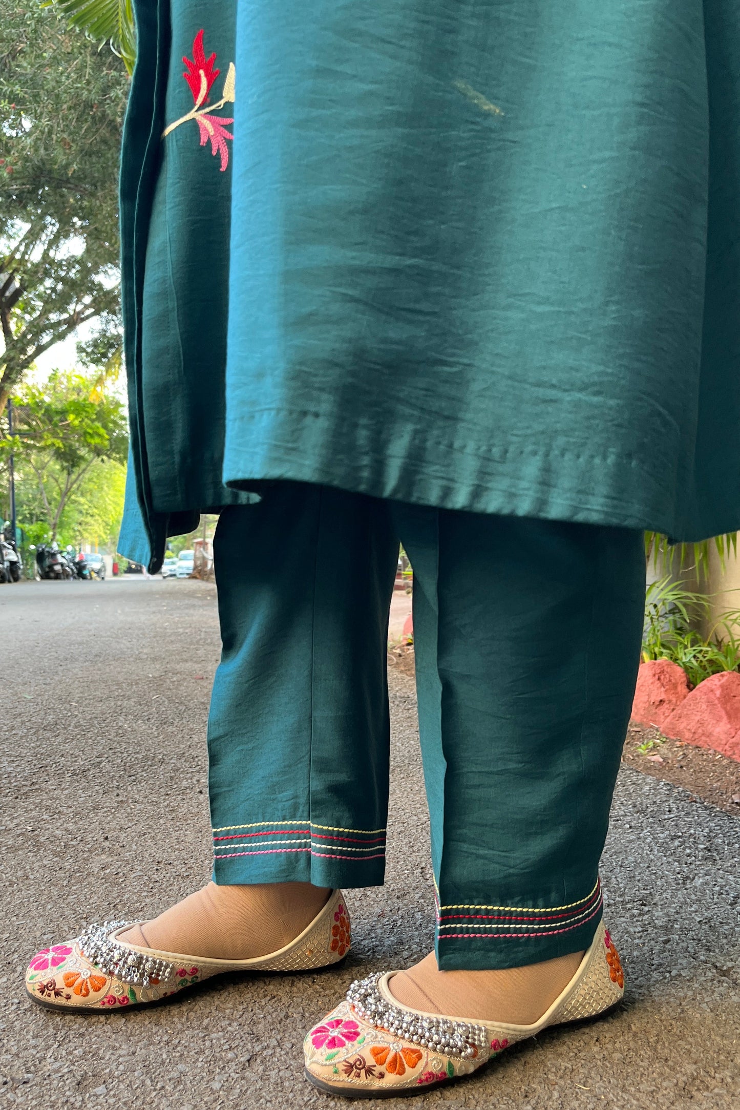 Malvika Cotton Silk Kurta (Bottom)