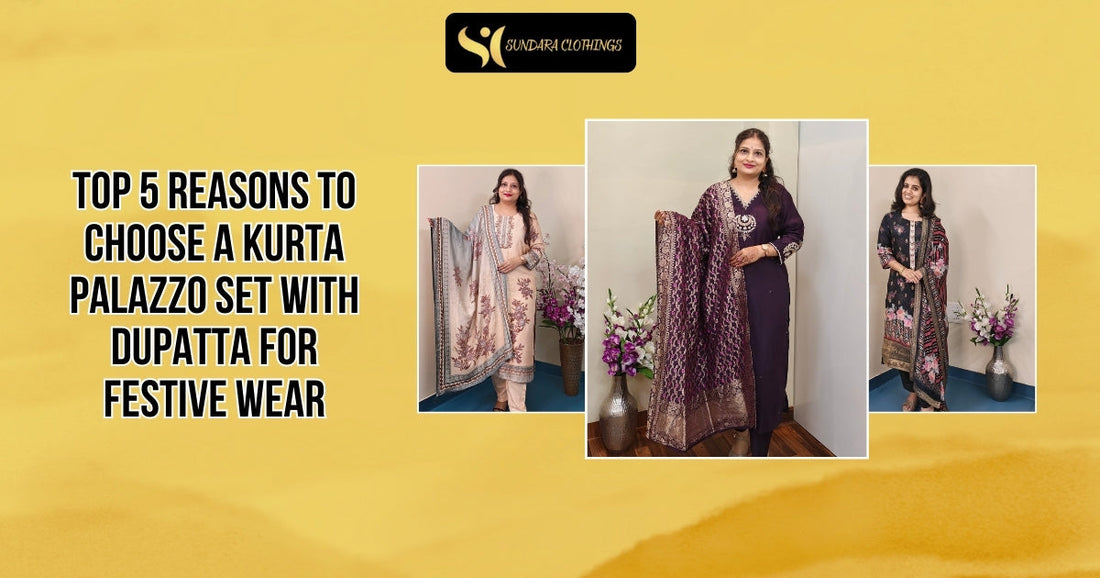 Kurta Palazzo Set with Dupatta
