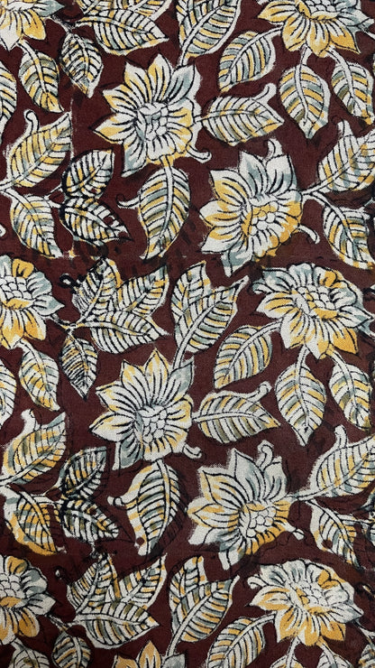 Manisha Hand Block  Kalamkari Silk Dress