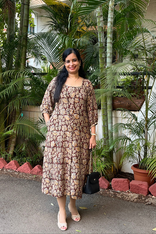 Manisha Kalamkari Silk Dress