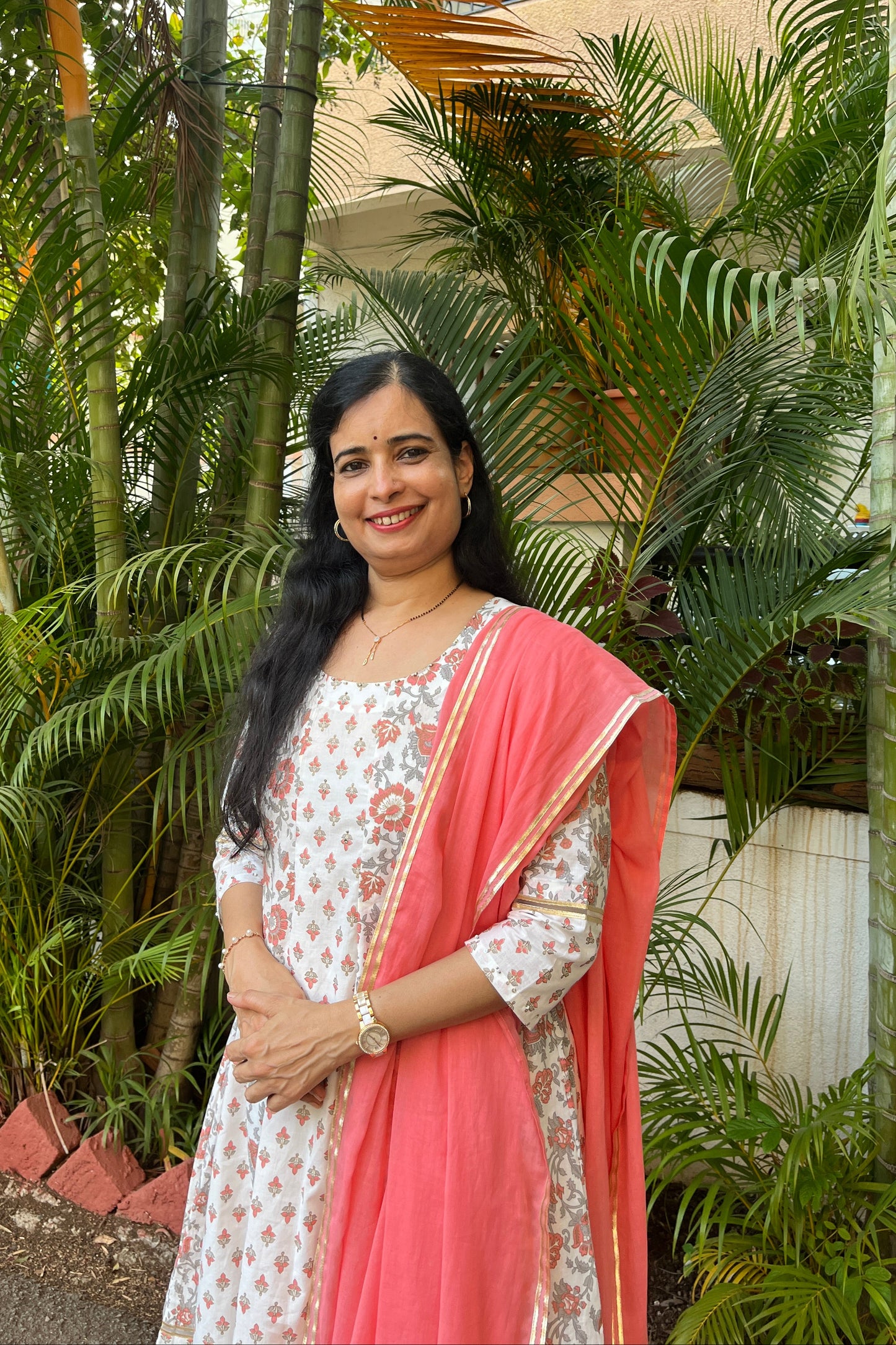 Megha Anarkali kurta (With Add  - on Bottom And Dupatta)