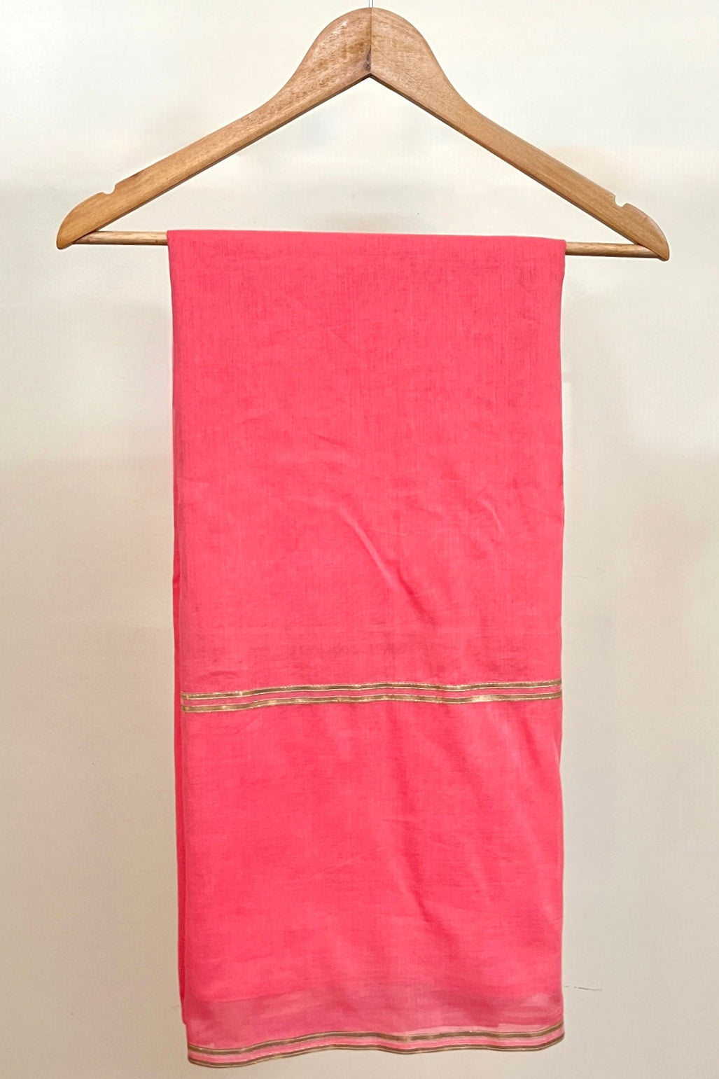 Peach Mulmul Cotton Dupatta