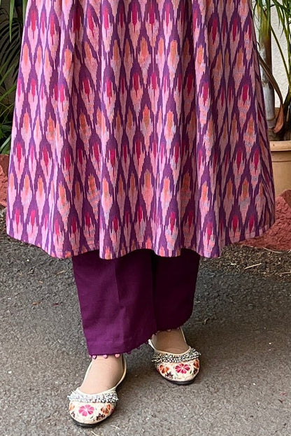 Mohini Ikkt Kurta (With Add - on Bottom)