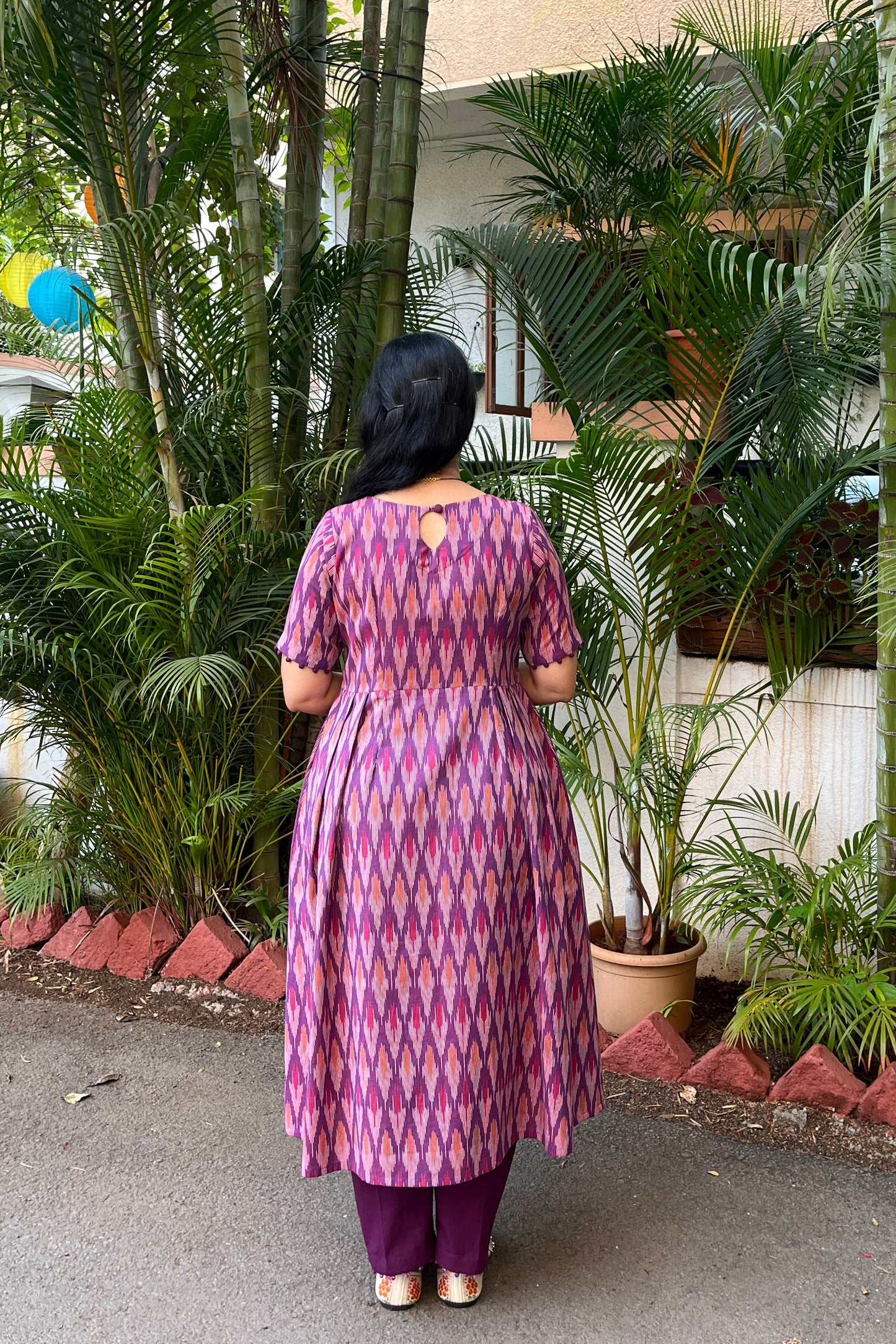 Mohini Ikkt Kurta (With Add - on Bottom)