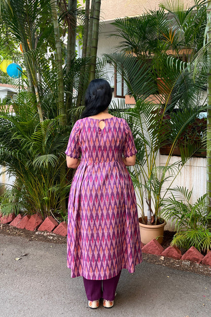 Mohini Ikkt Kurta (With Add - on Bottom)