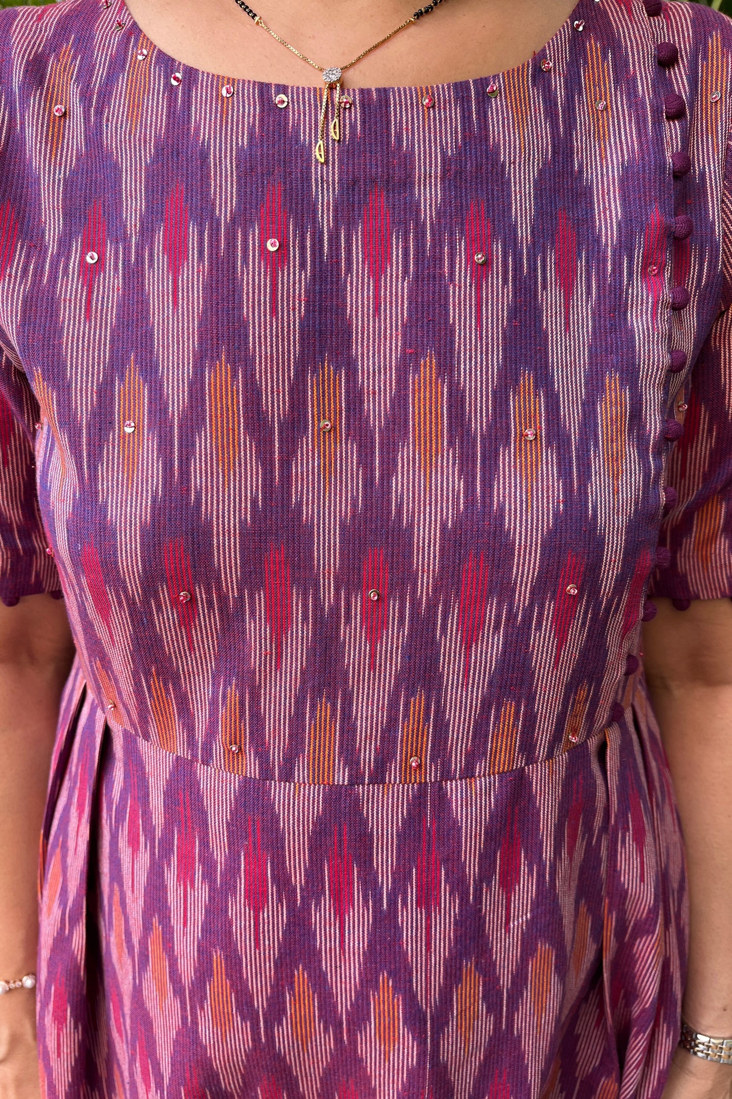 Mohini Ikkt Kurta (With Add - on Bottom)