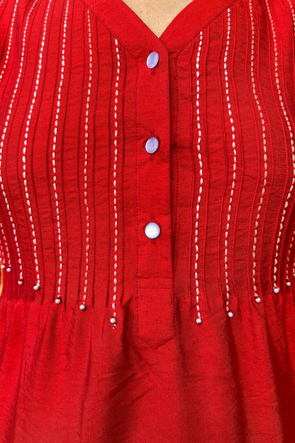 Namrata cotton silk kurta (With Add - on Bottom)