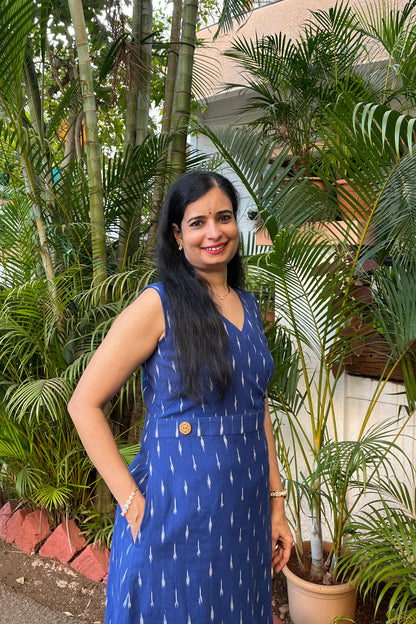 Jivika Ikkat Cotton Dress