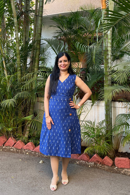 Jivika Ikkat Cotton Dress