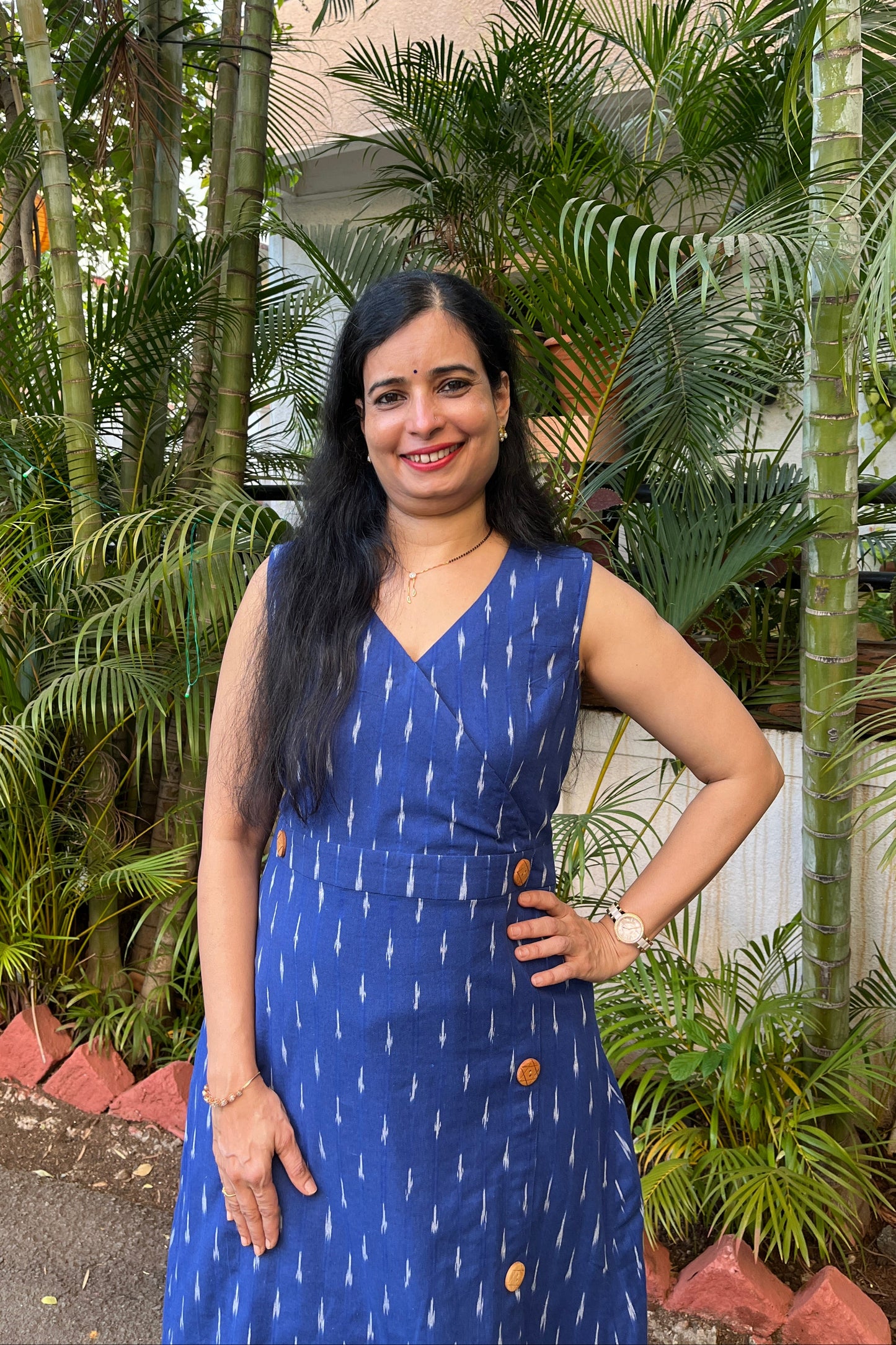 Jivika Ikkat Cotton Dress