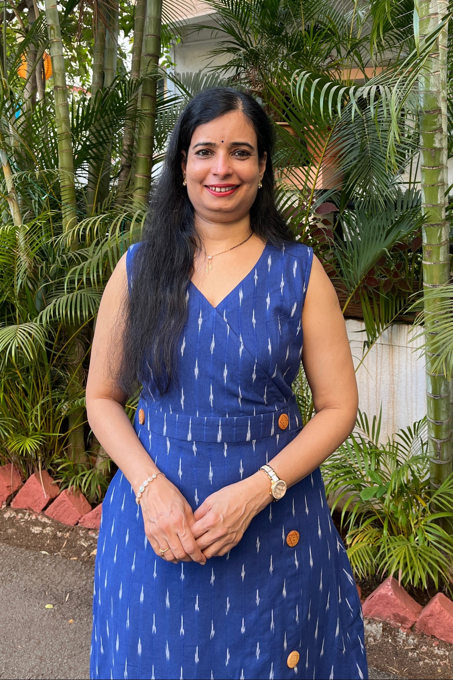 Jivika Ikkat Cotton Dress