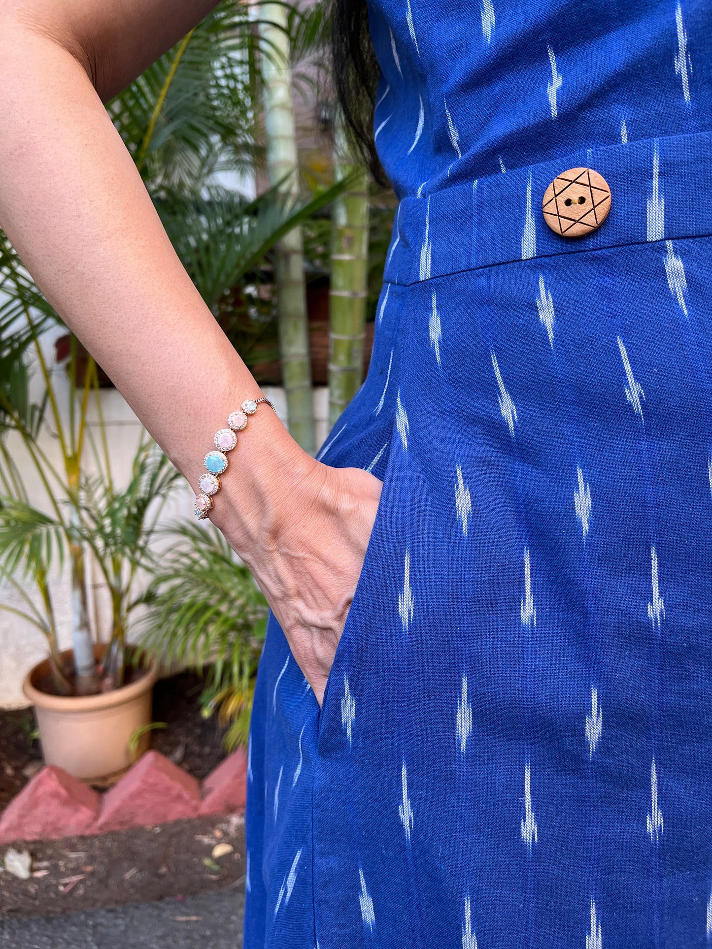 Jivika Ikkat Cotton Dress