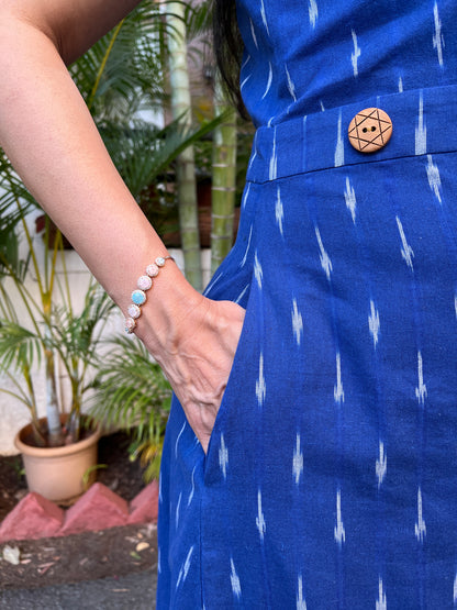 Jivika Ikkat Cotton Dress