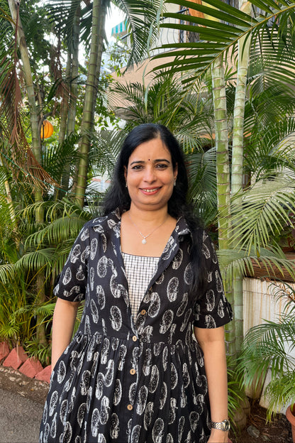 Neha Cotton Dress With Jacket