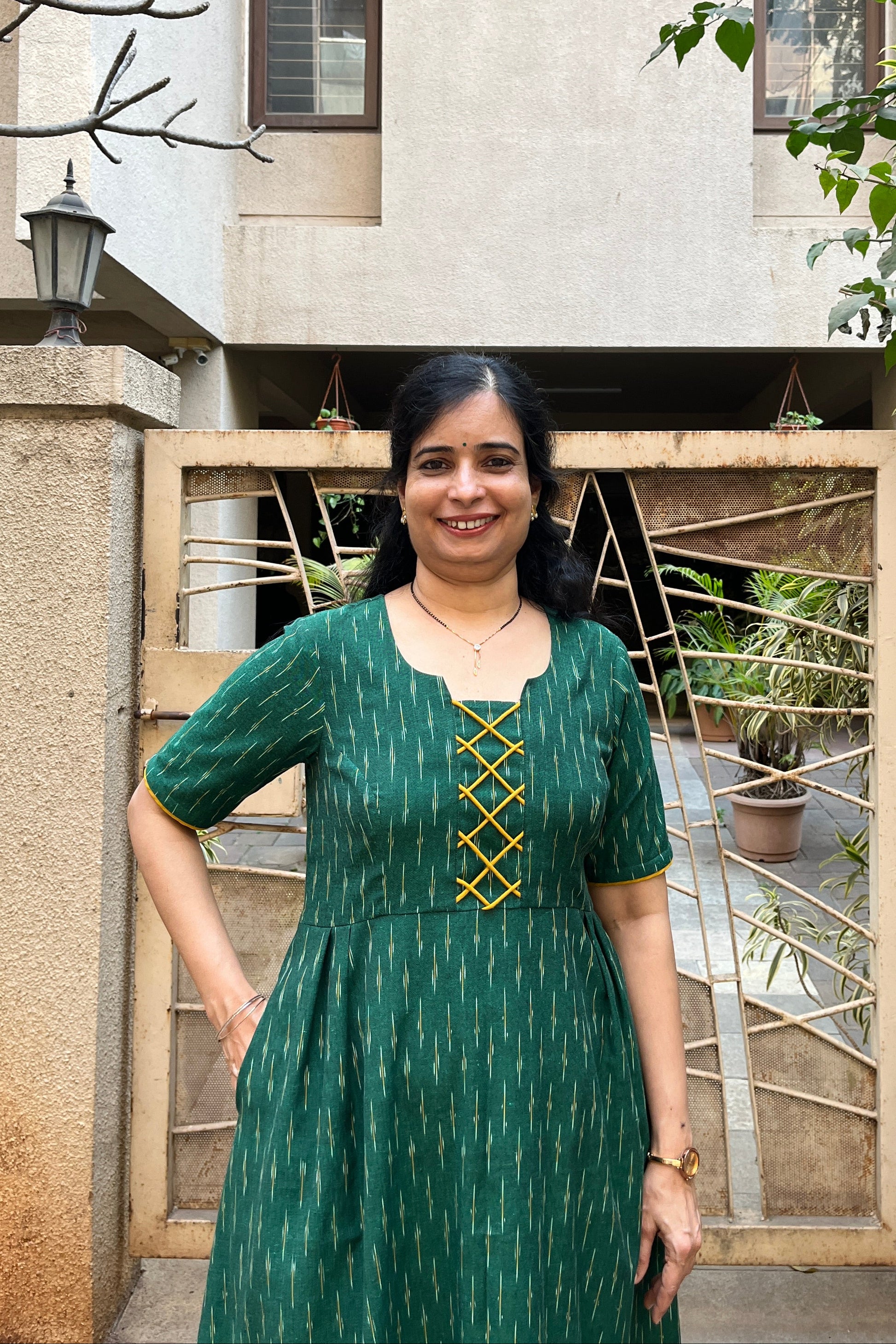 Shop Ikkat Cotton Dress Online