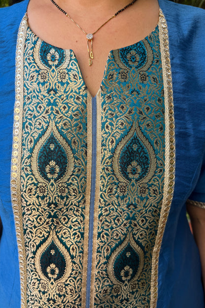 Radhika Cotton Silk Kurta (With Add-on Bottom)