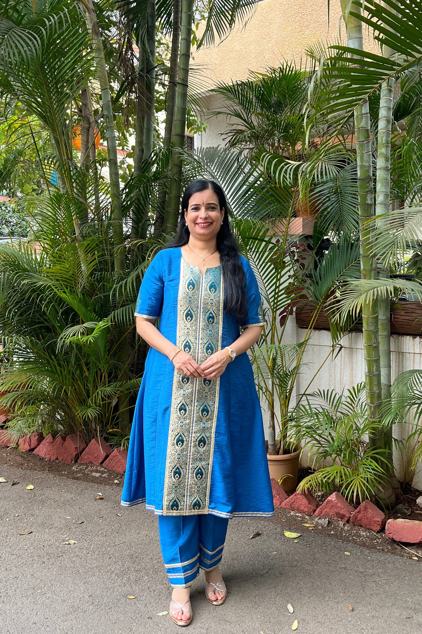 Radhika Cotton Silk Kurta (With Add-on Bottom)