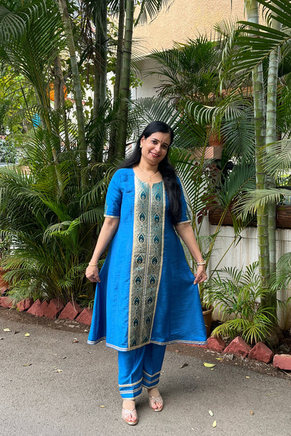 Radhika Cotton Silk Kurta (With Add-on Bottom)