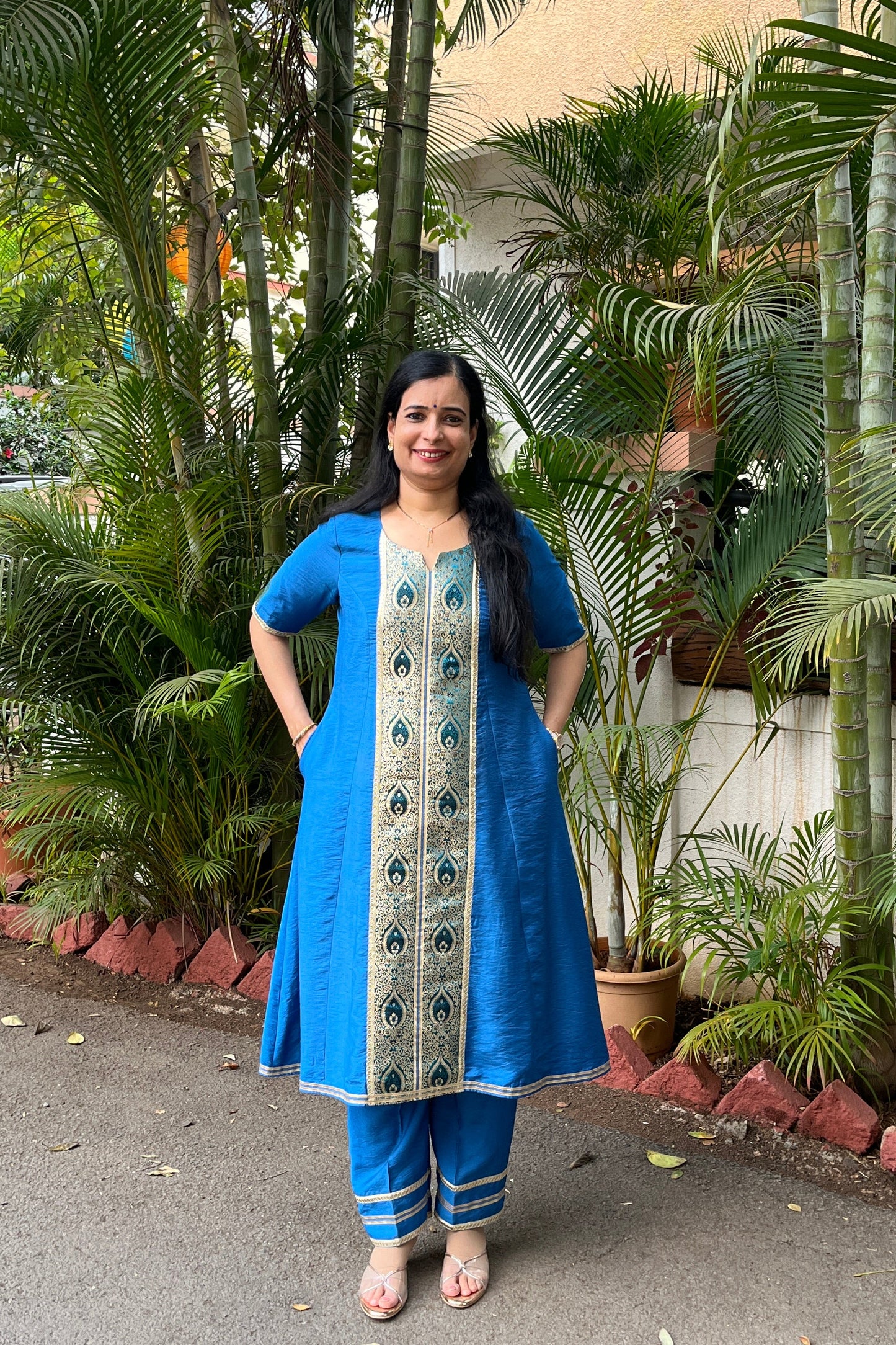 Radhika Cotton Silk Kurta (With Add-on Bottom)