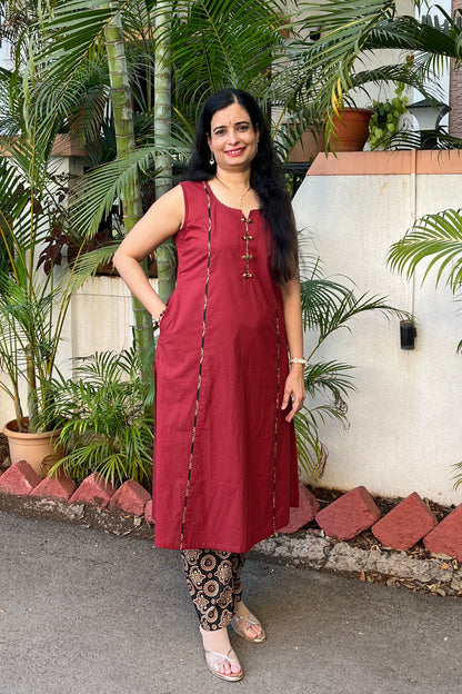 Samaira cotton kurta (With Add - on Bottom)