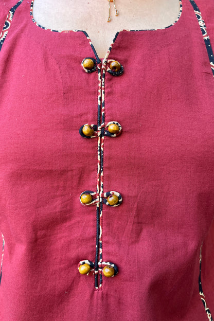 Samaira cotton kurta (With Add - on Bottom)