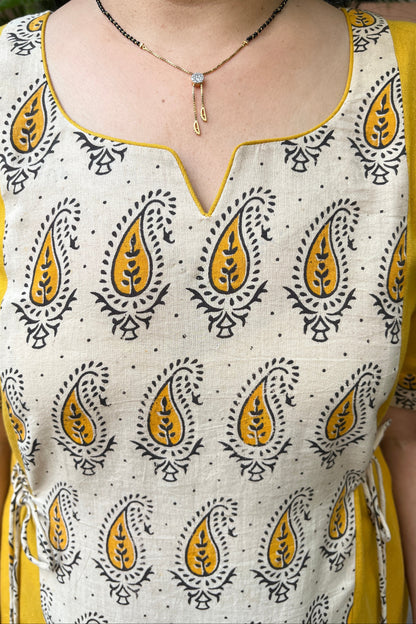 Aradhya Kalamkari Cotton Kali Dress