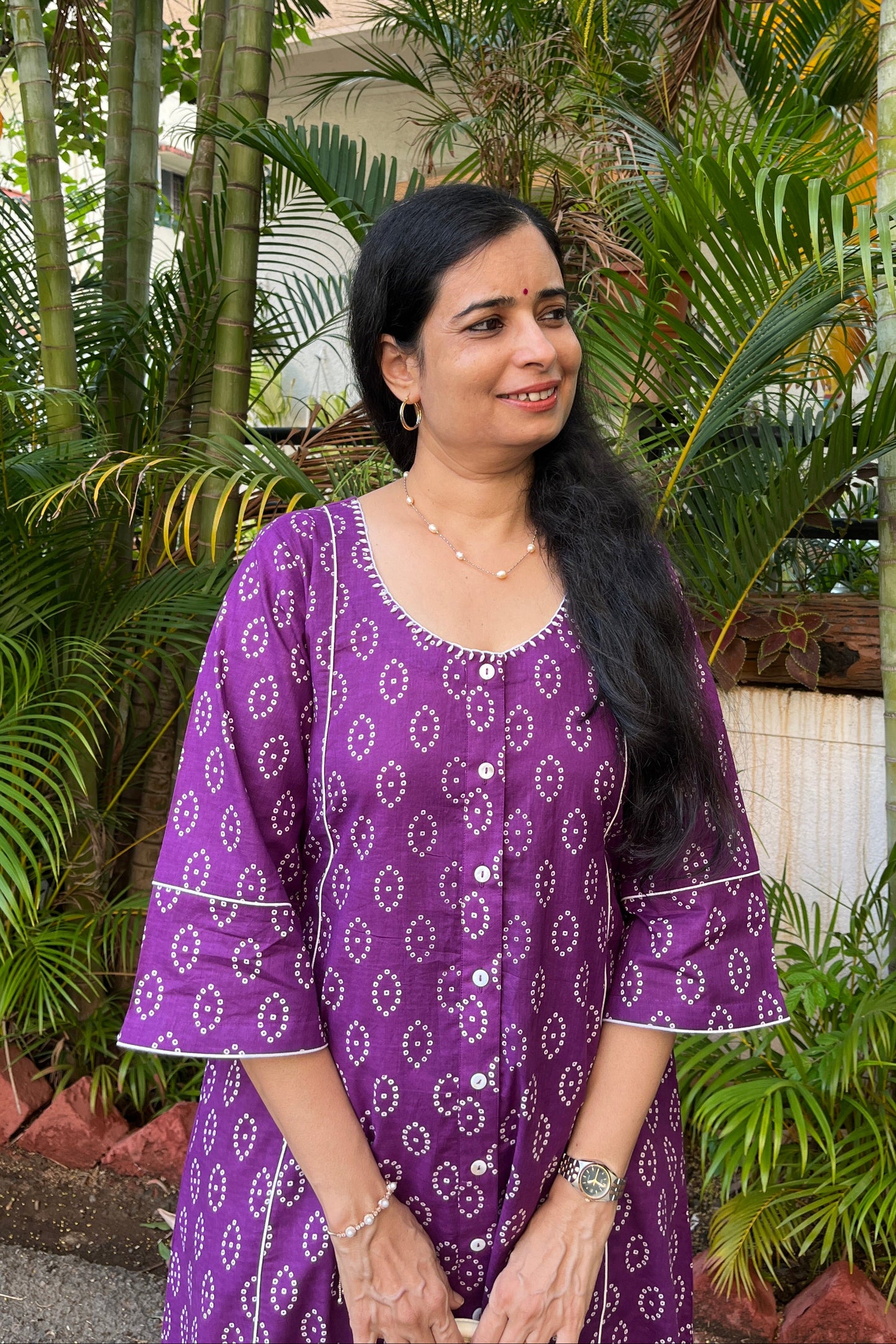 Shop Purple Cotton Dresses For Ladies Online India