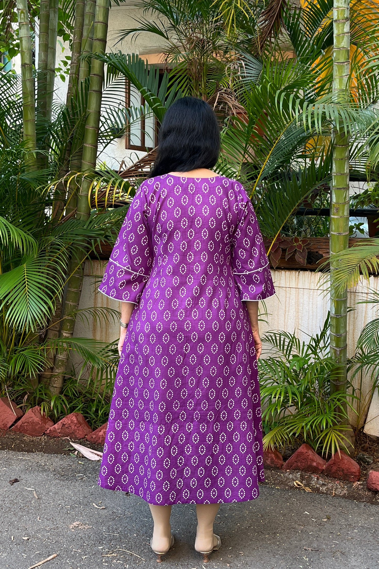 Shop Purple Cotton Dress 