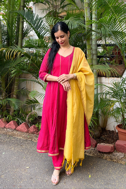 Tanuja Handwork Silk Kali Kurta