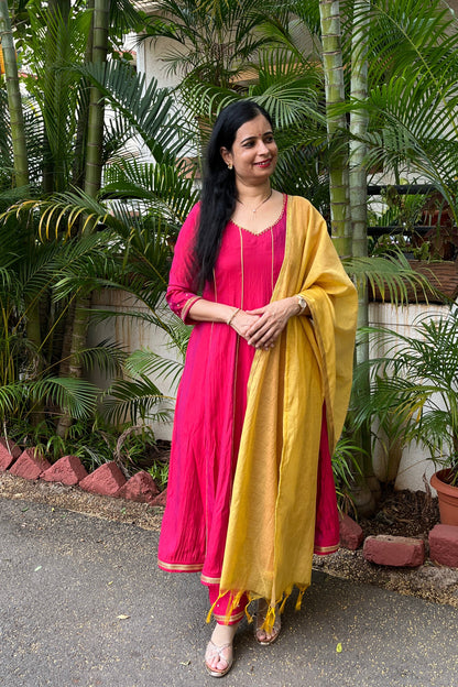 Tanuja Handwork Silk Kali Kurta