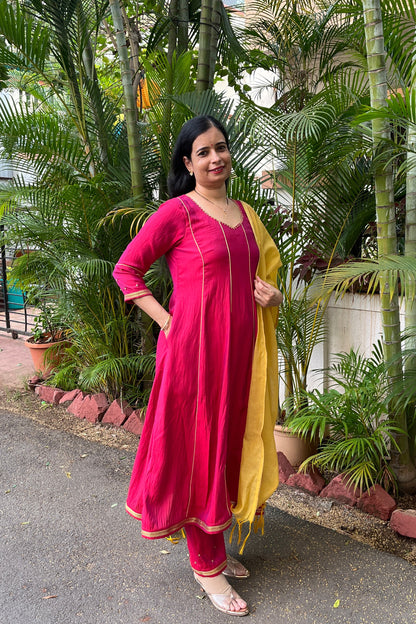 Tanuja Handwork Silk Kali Kurta