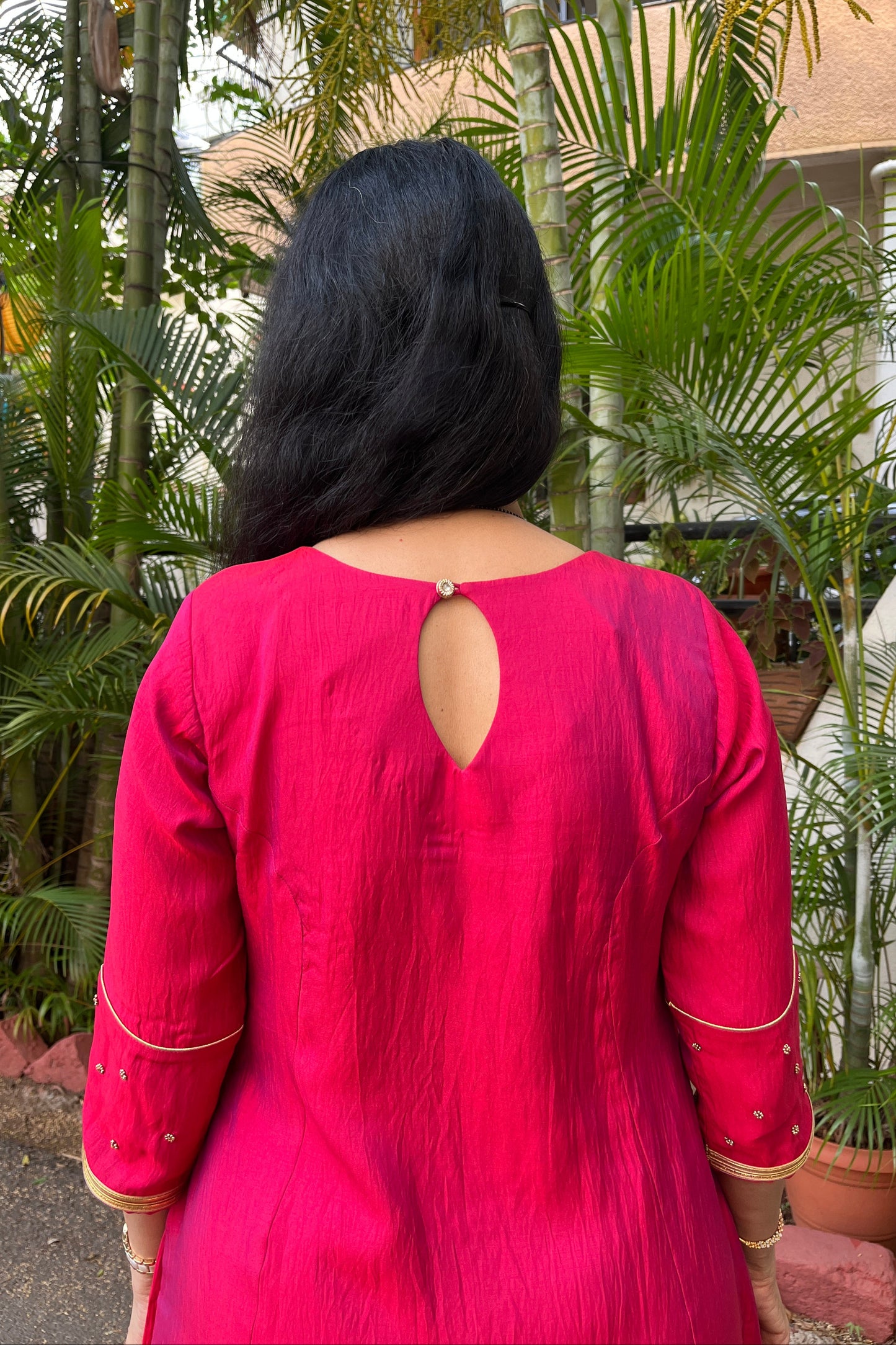 Tanuja Handwork Silk Kali Kurta