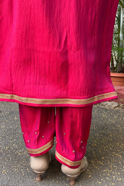 Tanuja Handwork Silk Kali Kurta (Bottom)