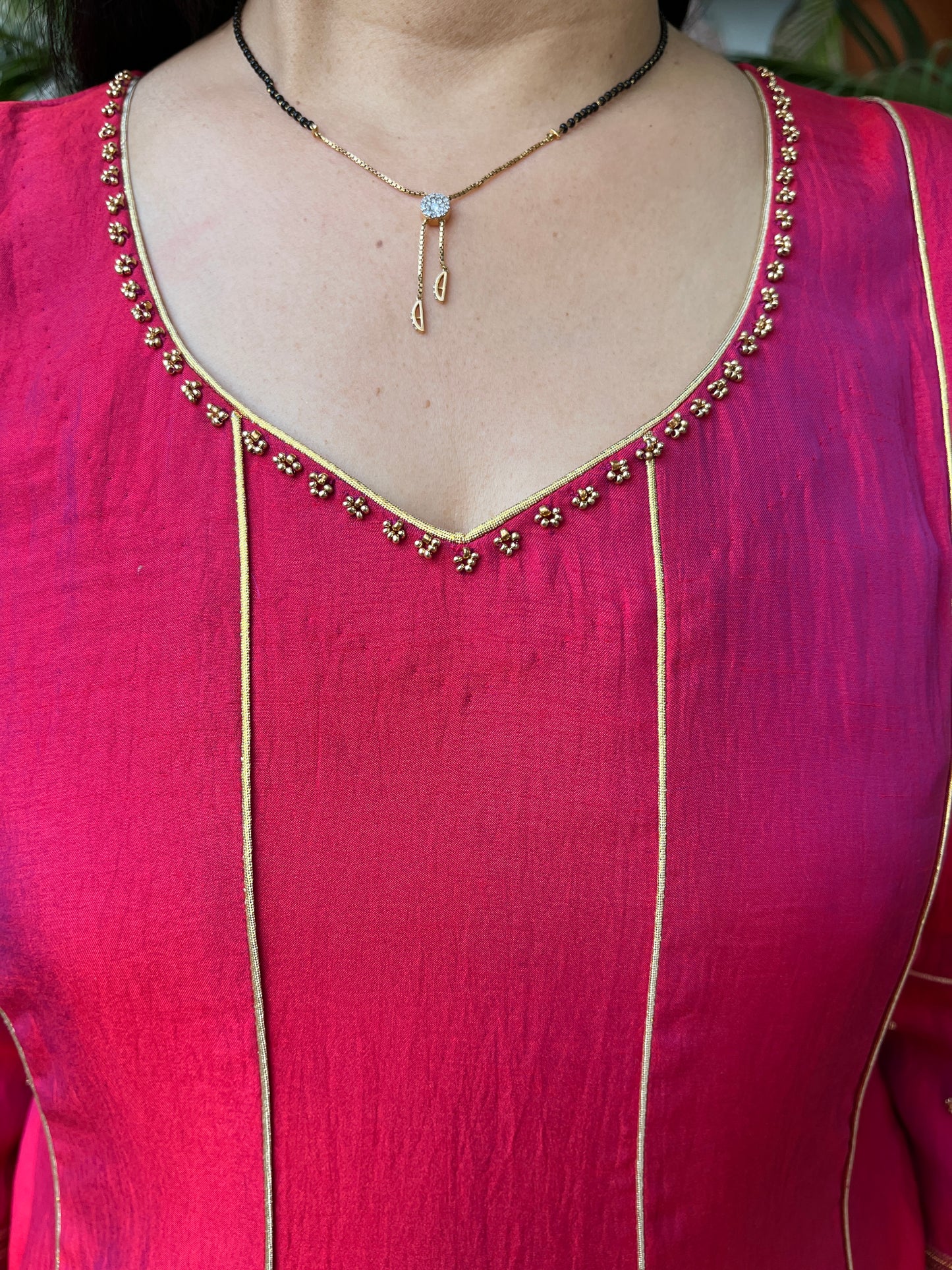 Tanuja Handwork Silk Kali Kurta