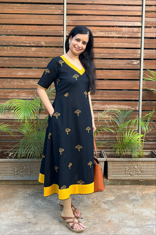 Buy block printed cotton dress
