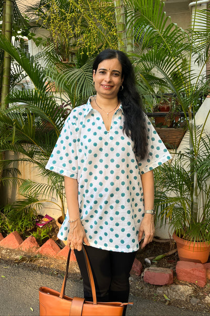 Vrushali Block Printed Cotton Top