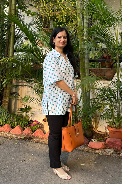 Vrushali Block Printed Cotton Top
