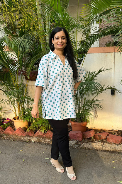 Vrushali Block Printed Cotton Top