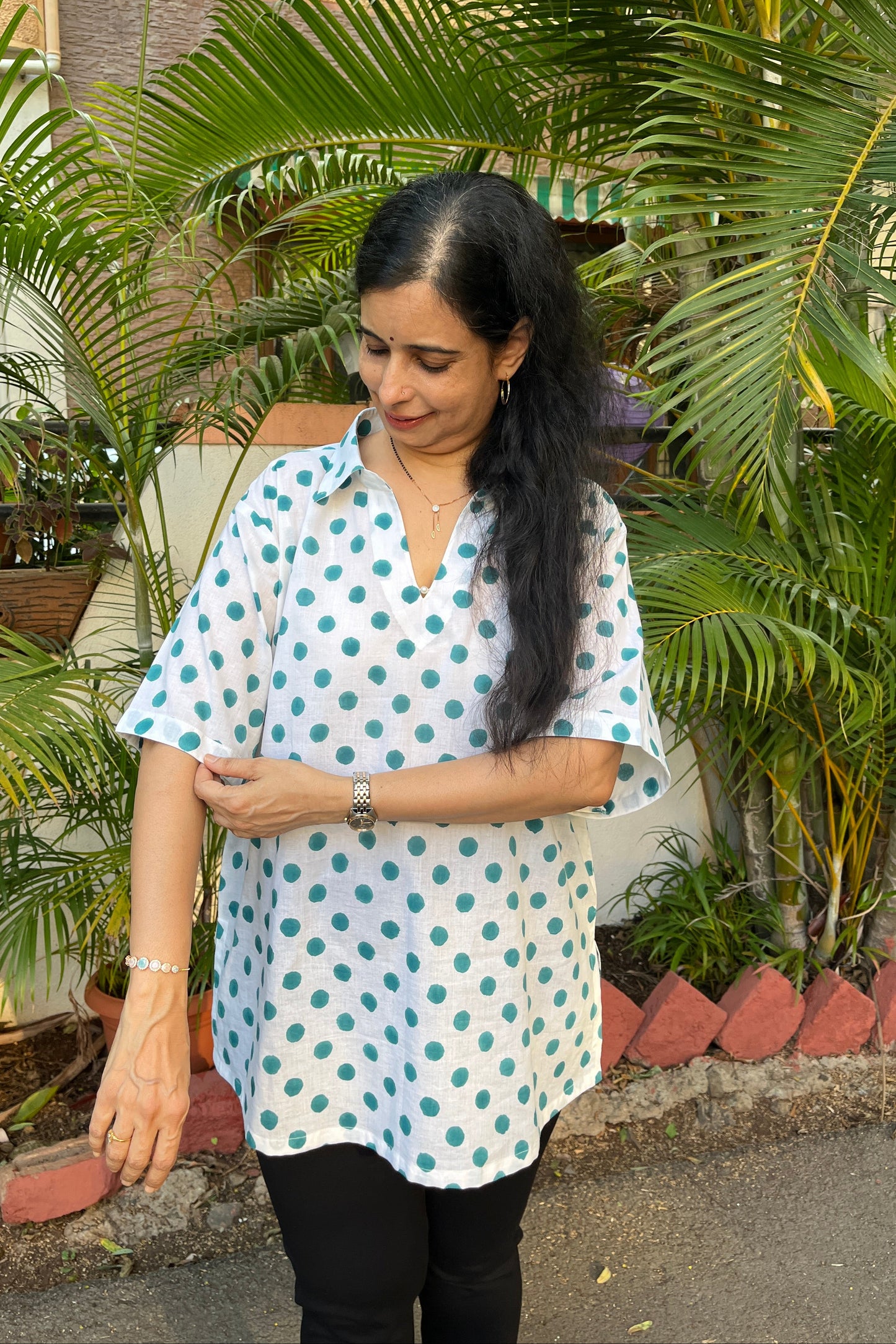 Vrushali Block Printed Cotton Top