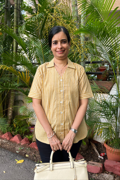 Sanya Block Printed Cotton Shirt