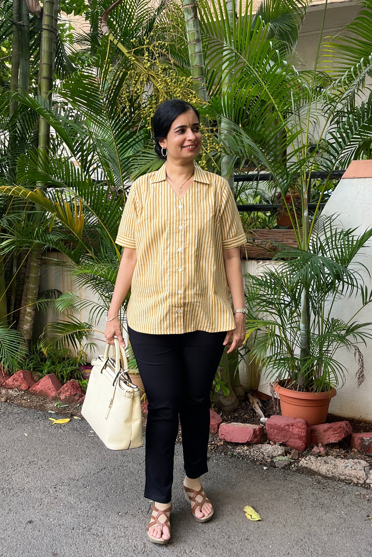 Sanya Block Printed Cotton Shirt