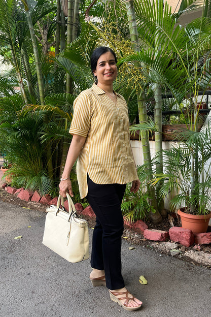 Sanya Block Printed Cotton Shirt