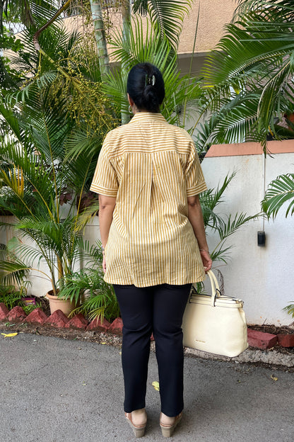 Sanya Block Printed Cotton Shirt