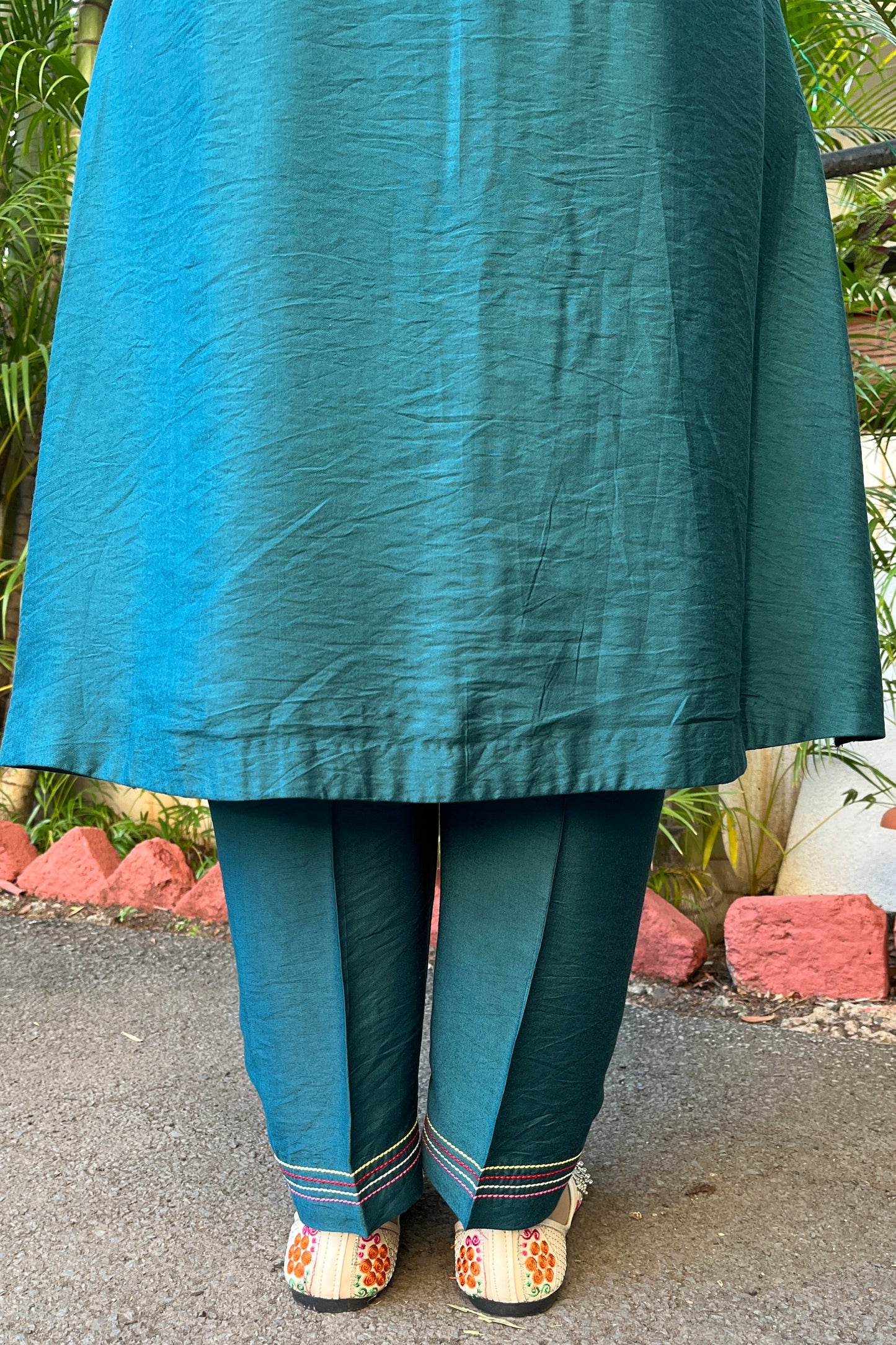 Malvika Cotton Silk Kurta (With Add-on bottom)