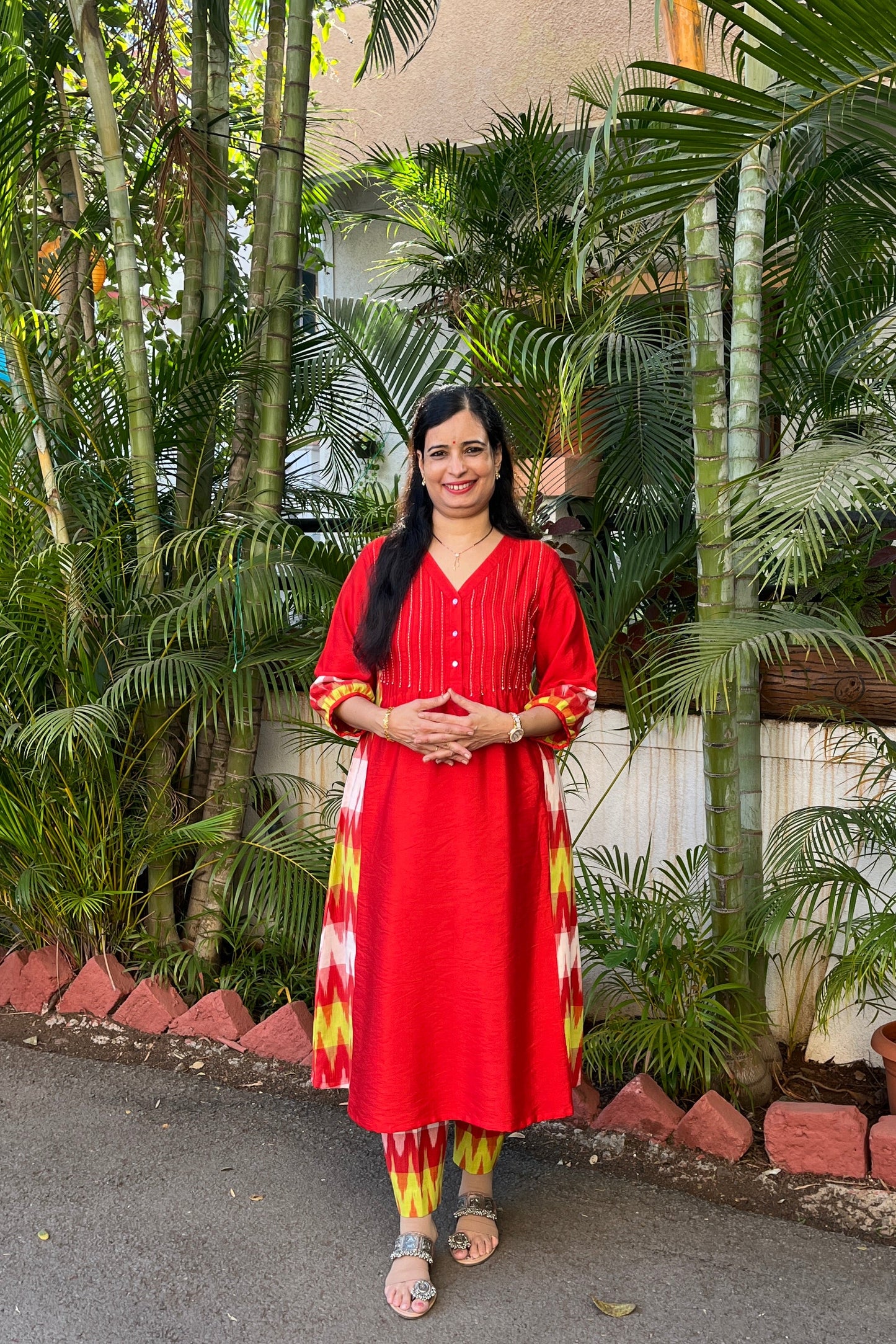 Namrata cotton silk kurta (With Add - on Bottom)