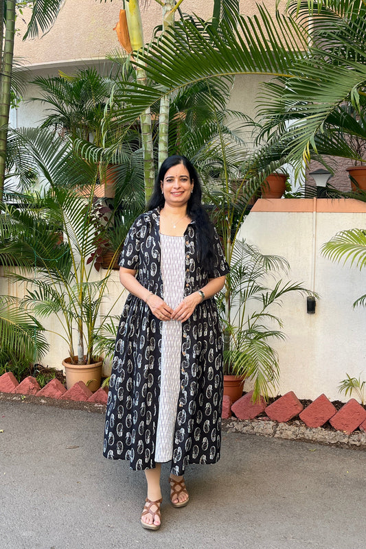 buy cotton dress with jacket